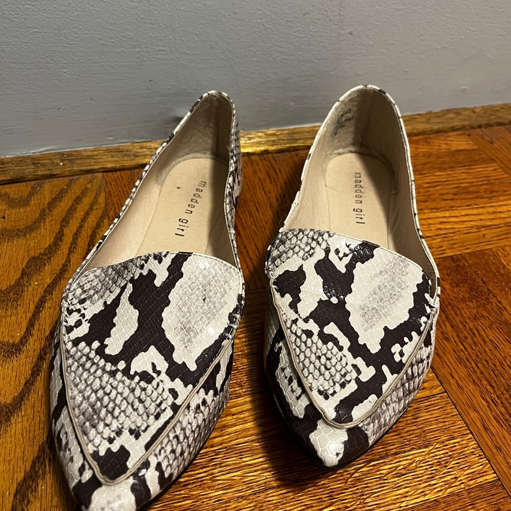 Madden Girl Faux Snake Skin Flats